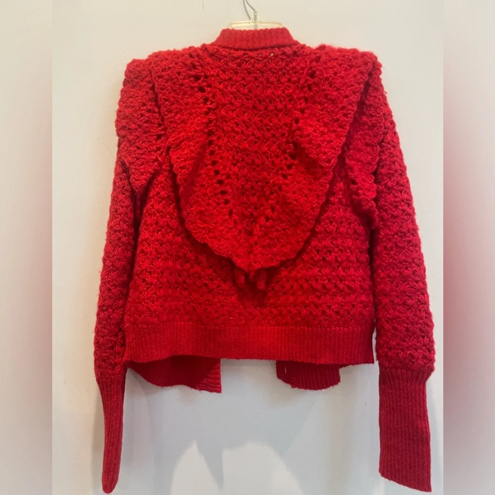 Farm Rio Red Ruffle Cardigan - Picture 7 of 12